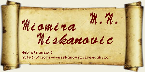 Miomira Niškanović vizit kartica